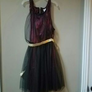 Purple and black dress