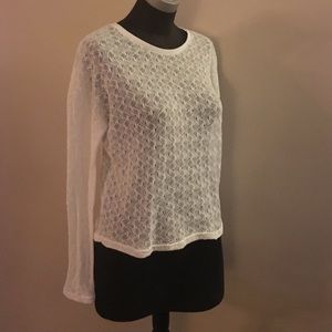 CLOSET CLOSING -Forever 21 White crochet sweater.