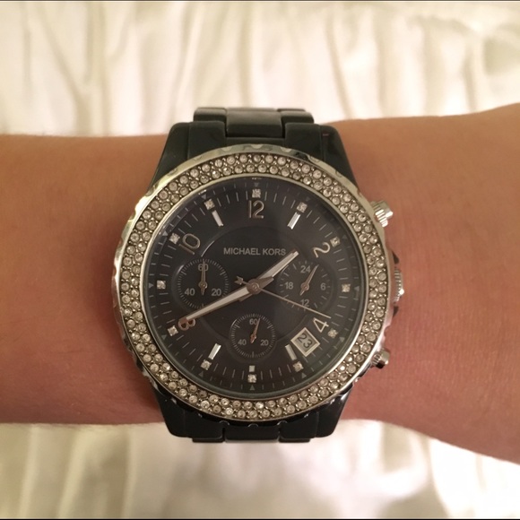 Grey Ceramic Michael Kors Watch MK5380 main image 4