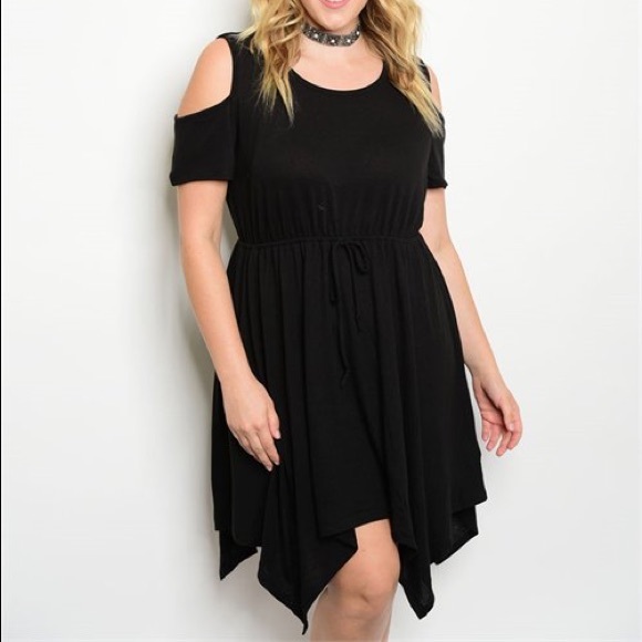 Dresses & Skirts - 2 Left ❤ 1X,2X Asymmetrical Black Dress
