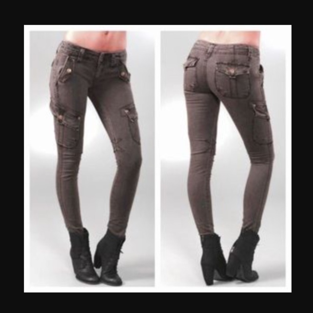 Free People Cargo Skinny Jeans