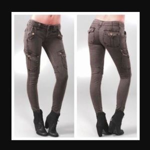 Free People Cargo Skinny Jeans