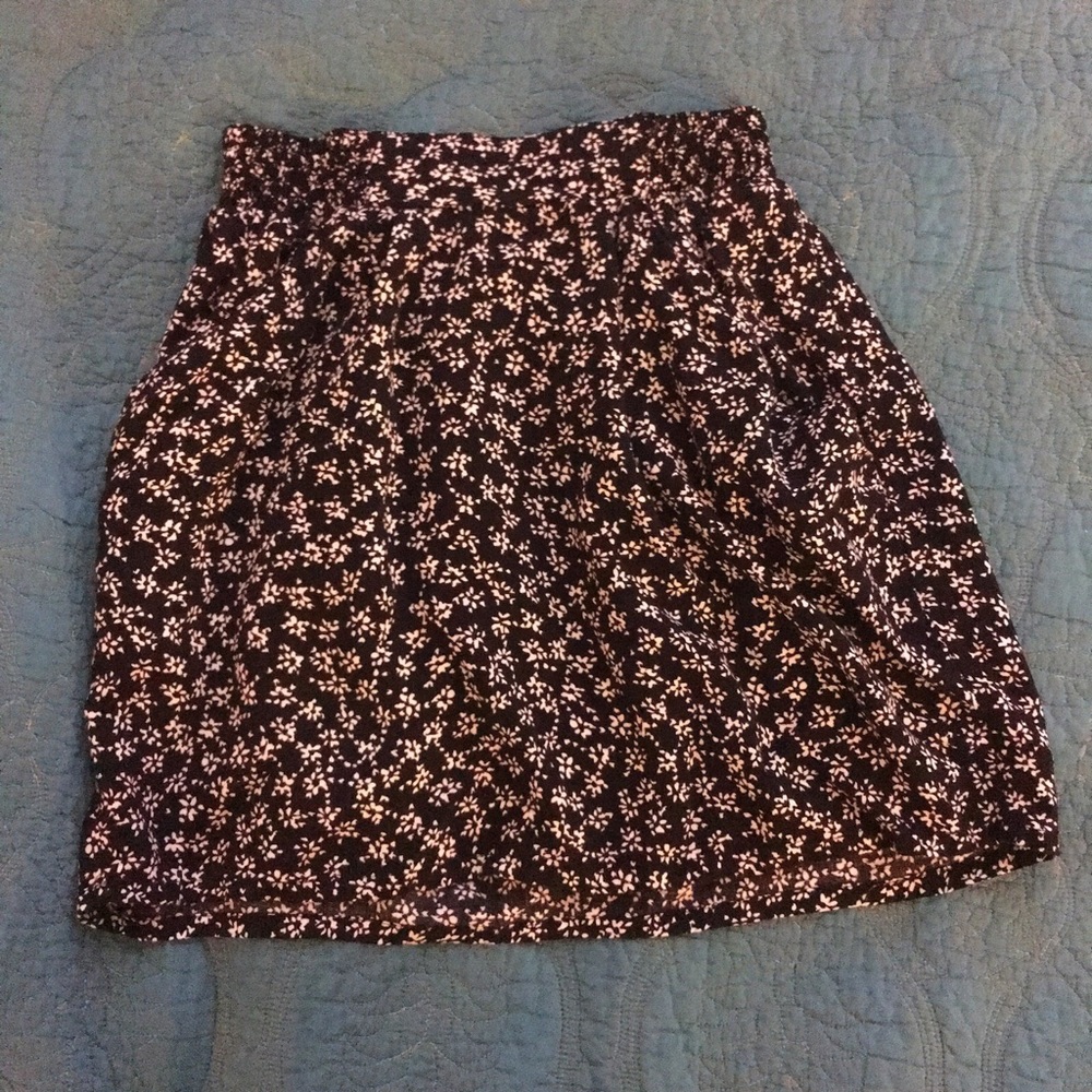 Black & White Floral Skirt from H&M