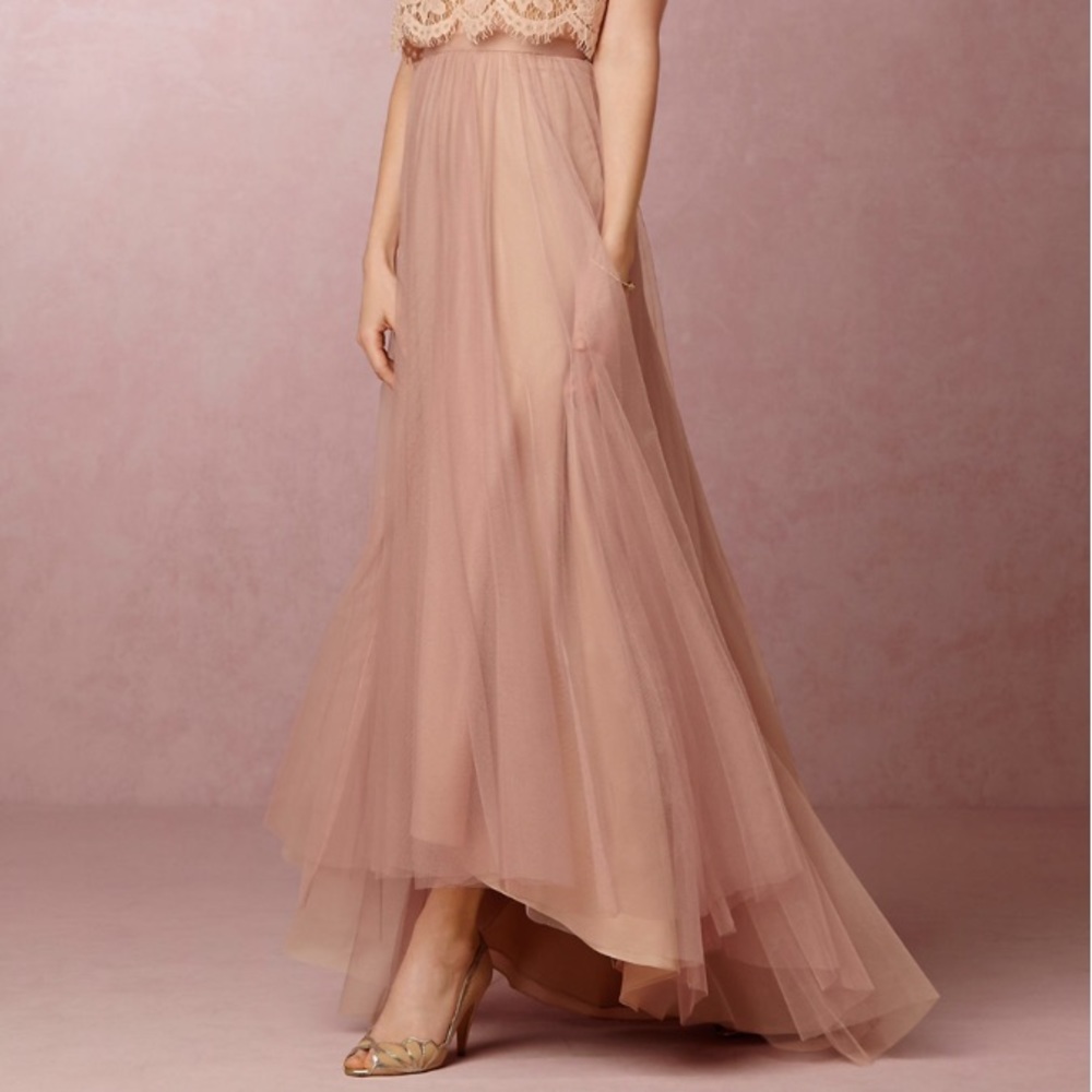 Bhldn sea colored Petal Skirt