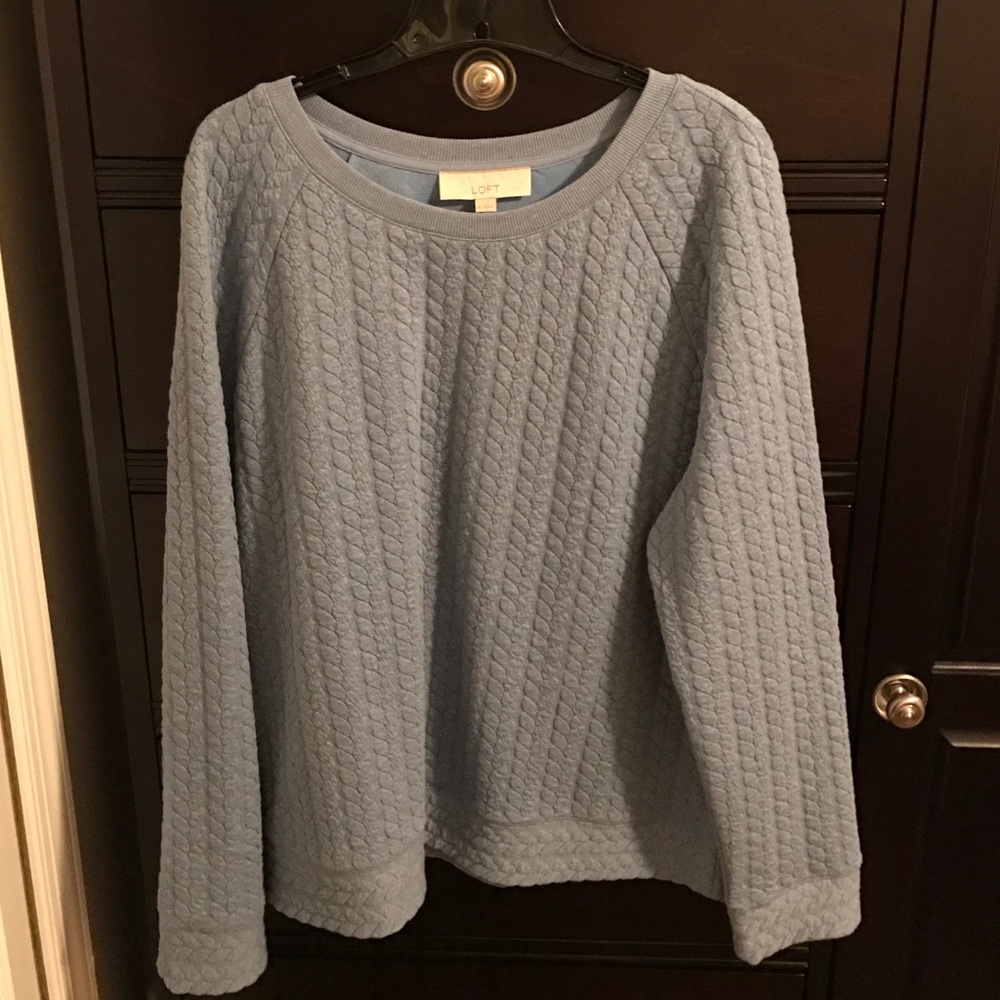 LOFT light blue sweatshirt