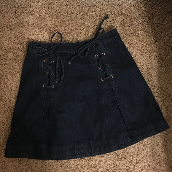 🎉SALE🎉 New With Tags Denim Skirt Free People - Picture 1 of 4