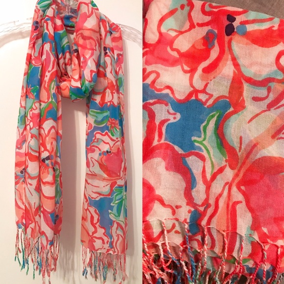 Lilly Pulitzer Accessories - EUC Lilly Pulitzer Murfee Scarf in Lucky Charms