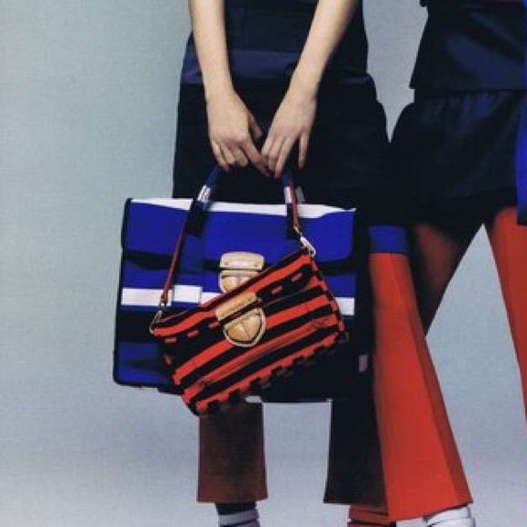 Prada large canvas striped tote - Picture 2 of 3