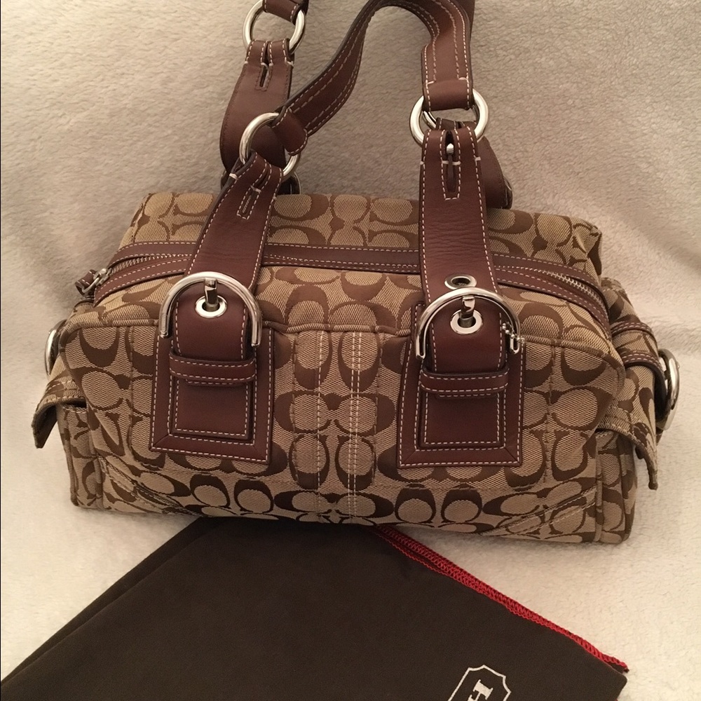 Authentic Coach Signature Satchel with dust bag