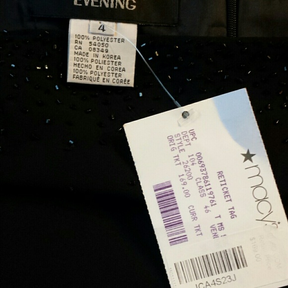 Jones New York Embellished Black Cocktail Dress - Picture 3 of 3