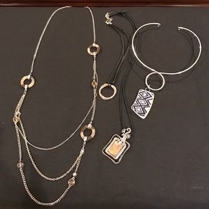 Four assorted necklaces