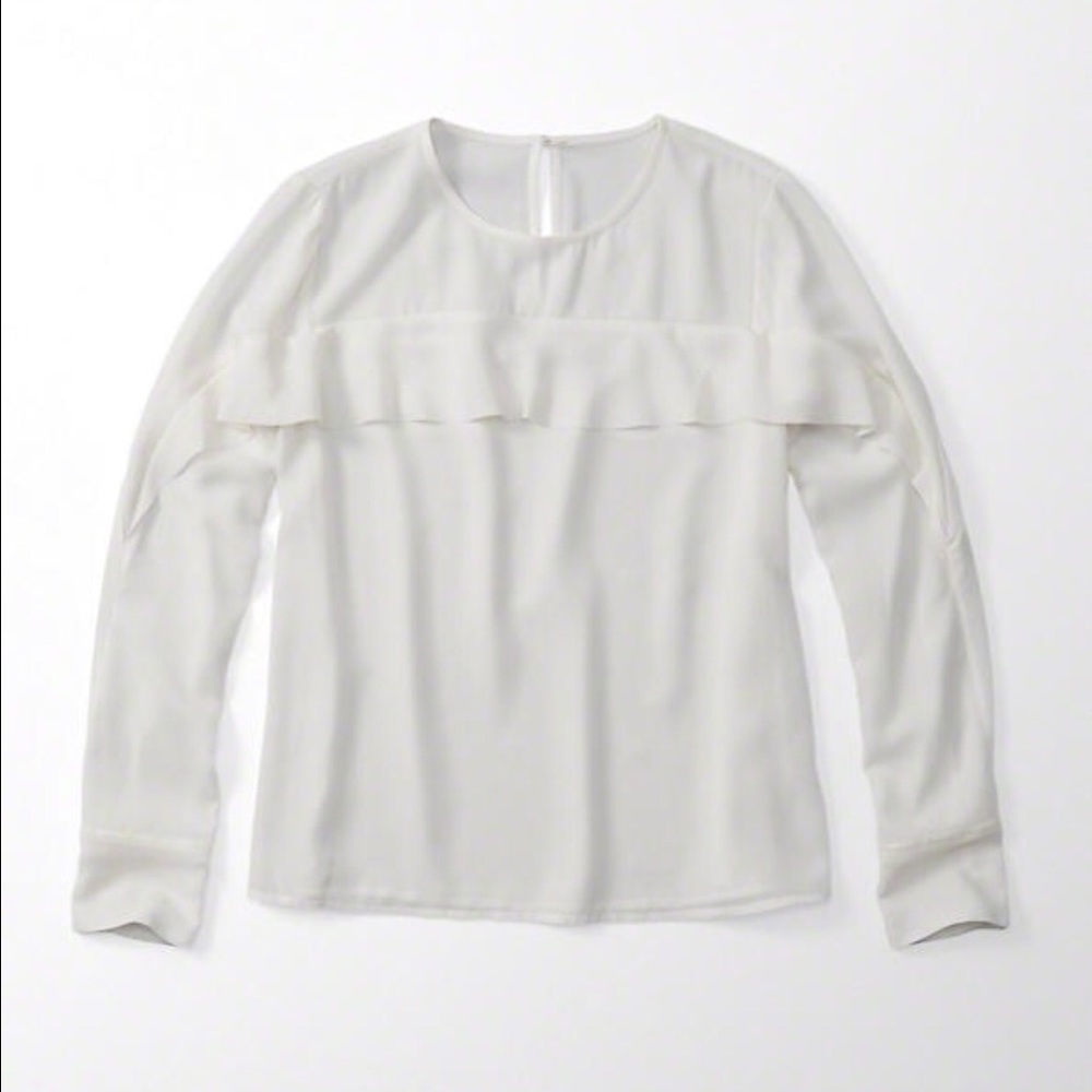 Abercrombie & Fitch Yoke Ruffle Blouse