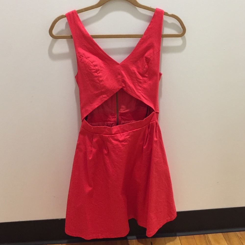 Peach/Pink skater skirt dress