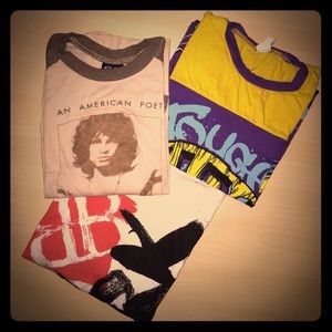 Lot of 3 Hot Topic tees-Jim Morrison, Do Work, etc