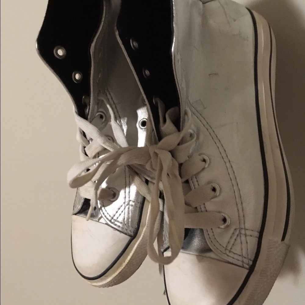 Silver Hi-Top Forever 21 Sneakers