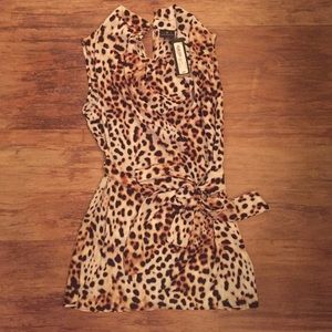 Cheetah shirt with belt