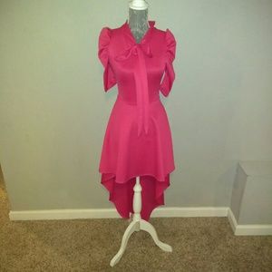 Hot Pink Hi Low Dress