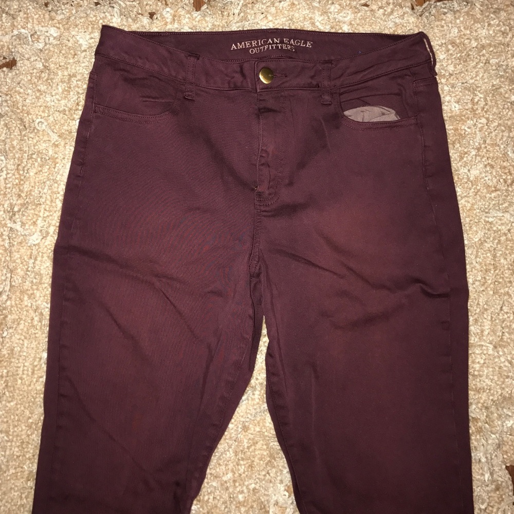 WORN ONCE! AE Hi-Rise Jeggings