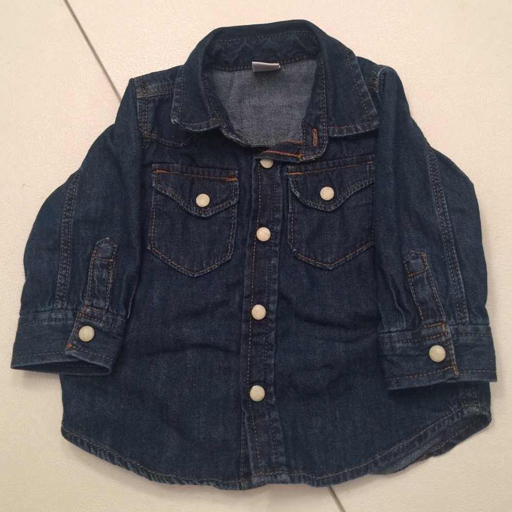 Baby gap jean shirt---6-12 months