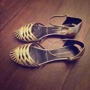 Women's Sigerson Morrison Gold Sandals Size 6