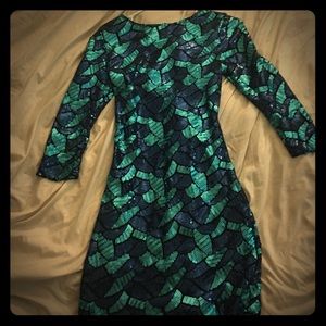 Blue Sequenced Dress