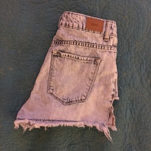 BDG Acid Wash Lavender Denim Shorts
