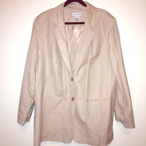 Long Khaki Linen Blazer | Jessica London