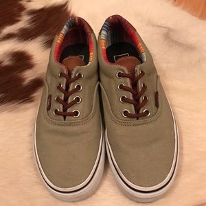 Tan canvas sneakers