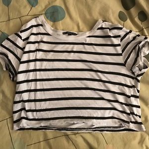 Urban Outfitters b&w striped cropped top