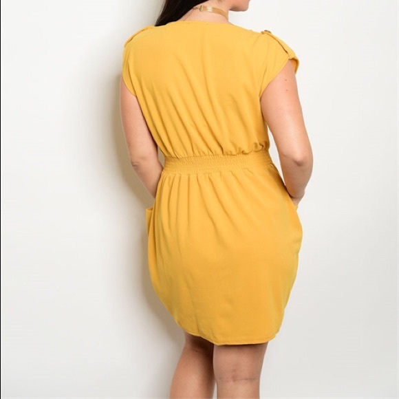 ON $ALE reg $38 1X, 2X, 3X Lovely Yellow Dress - Picture 3 of 3