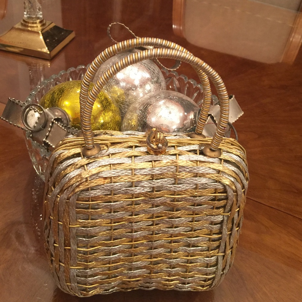 Vintage gold and silver weaved Pocketbook