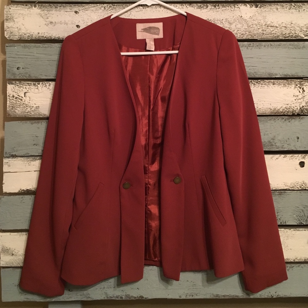 Forever 21 Light Burgundy/hint of orange Blazer.