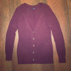 American Eagle purple cardigan size small