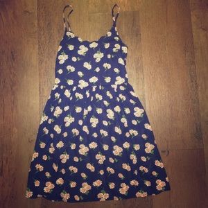 Navy floral sundress size small