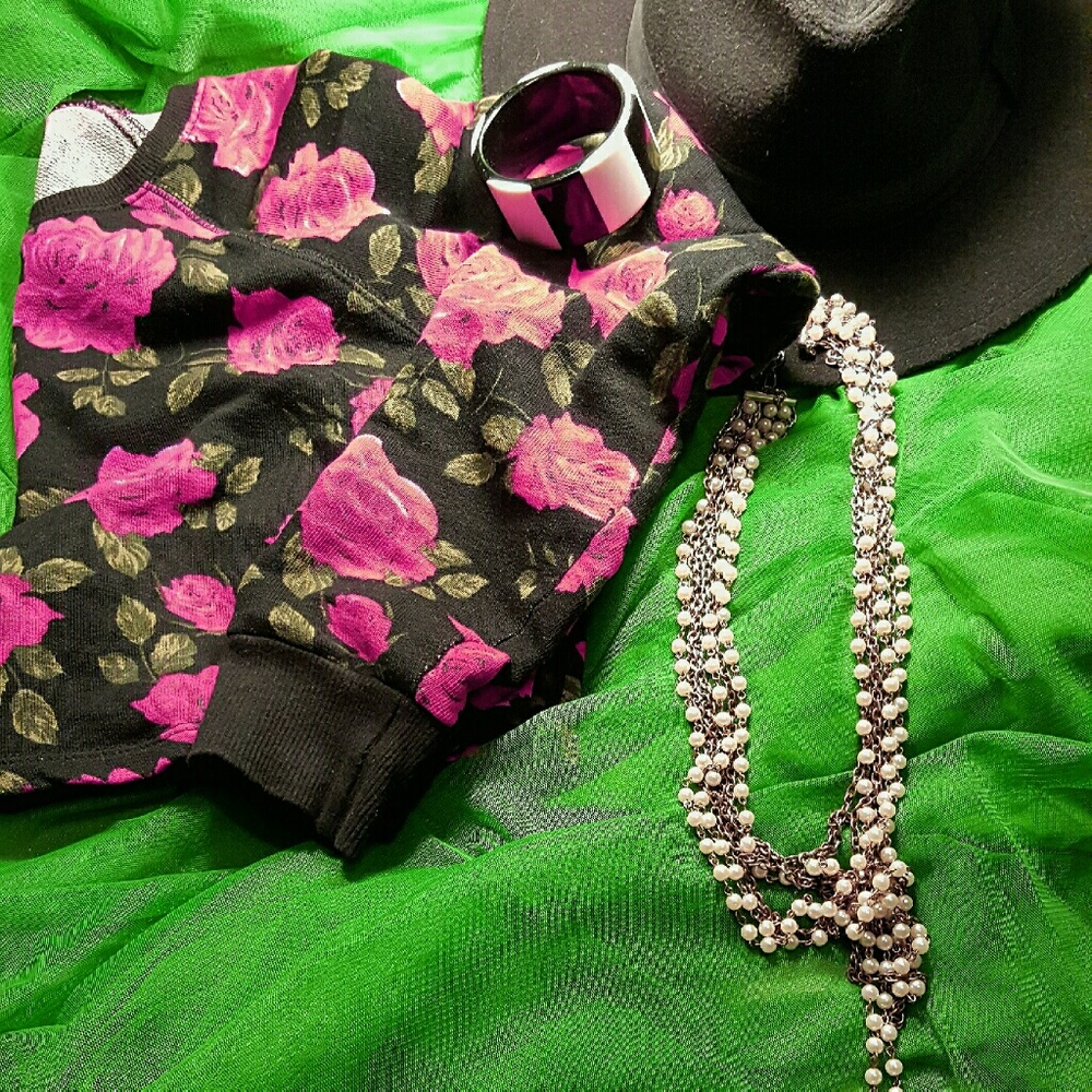 Black and White Striped Plastic Bracelet