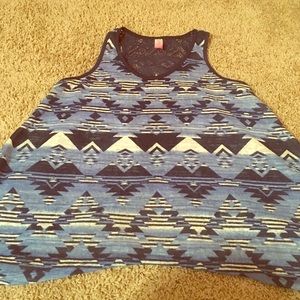 Aztec Patterned Flowy Tank