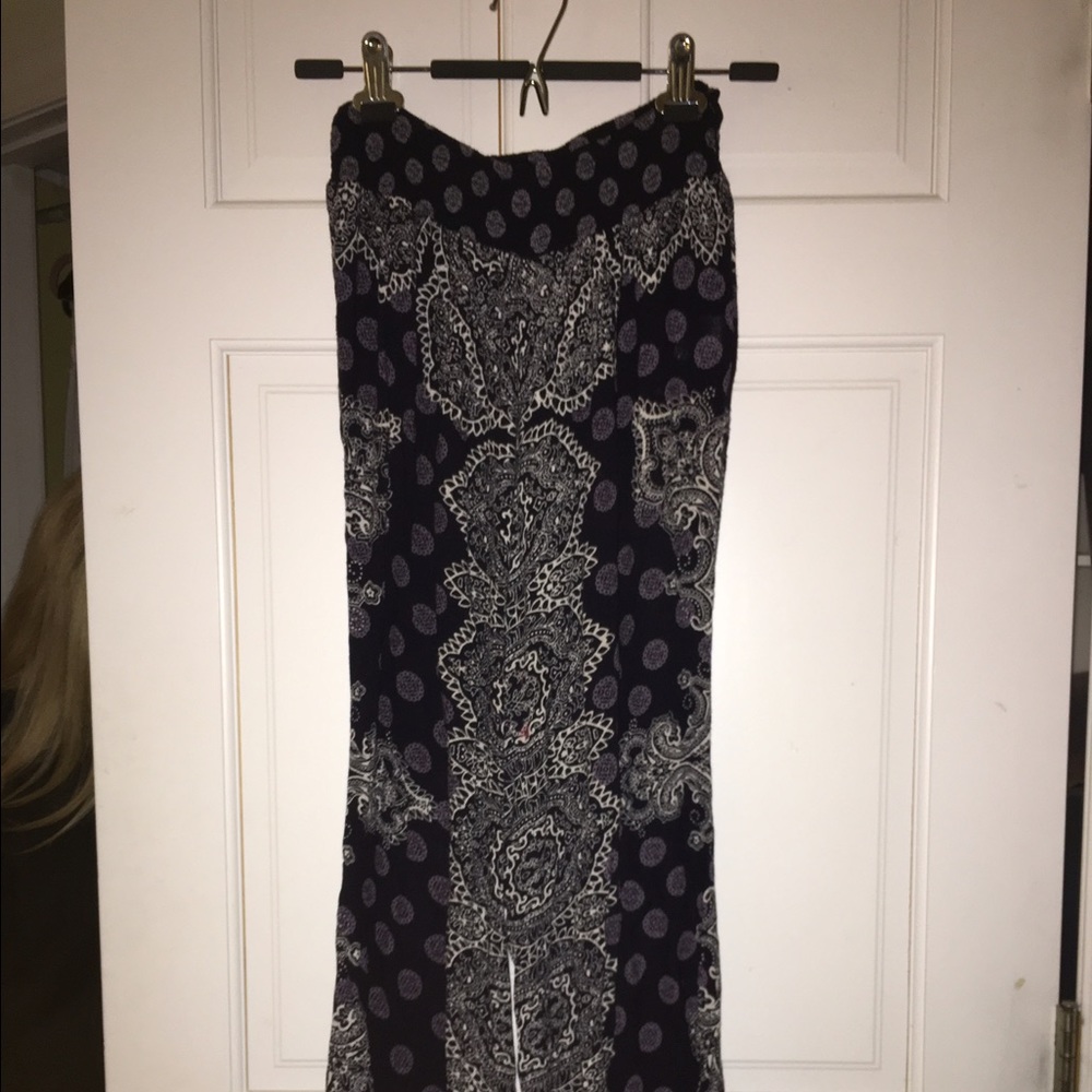 Patterned loose pants