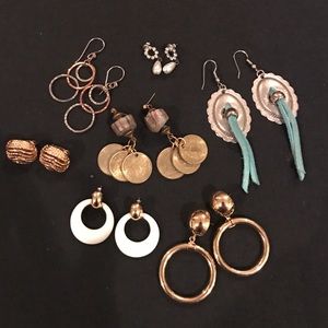 Assorted costume earrings