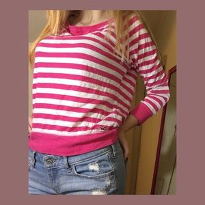 Pink and white striped shirt
