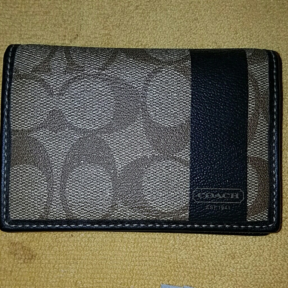 Coach men's tri fold wallet