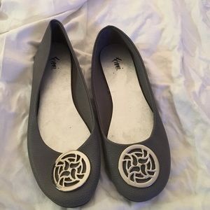 Business casual gray flats