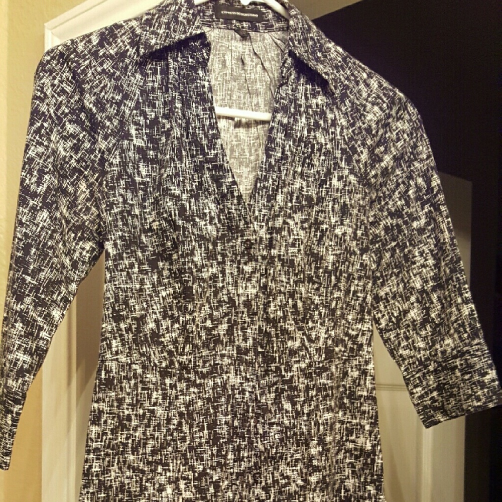 Express Dress size 0 black and white $25 OBO