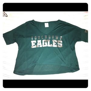 VS PINK Eagles NFL Crop Tee