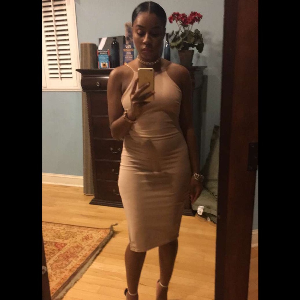 Low back midi dress