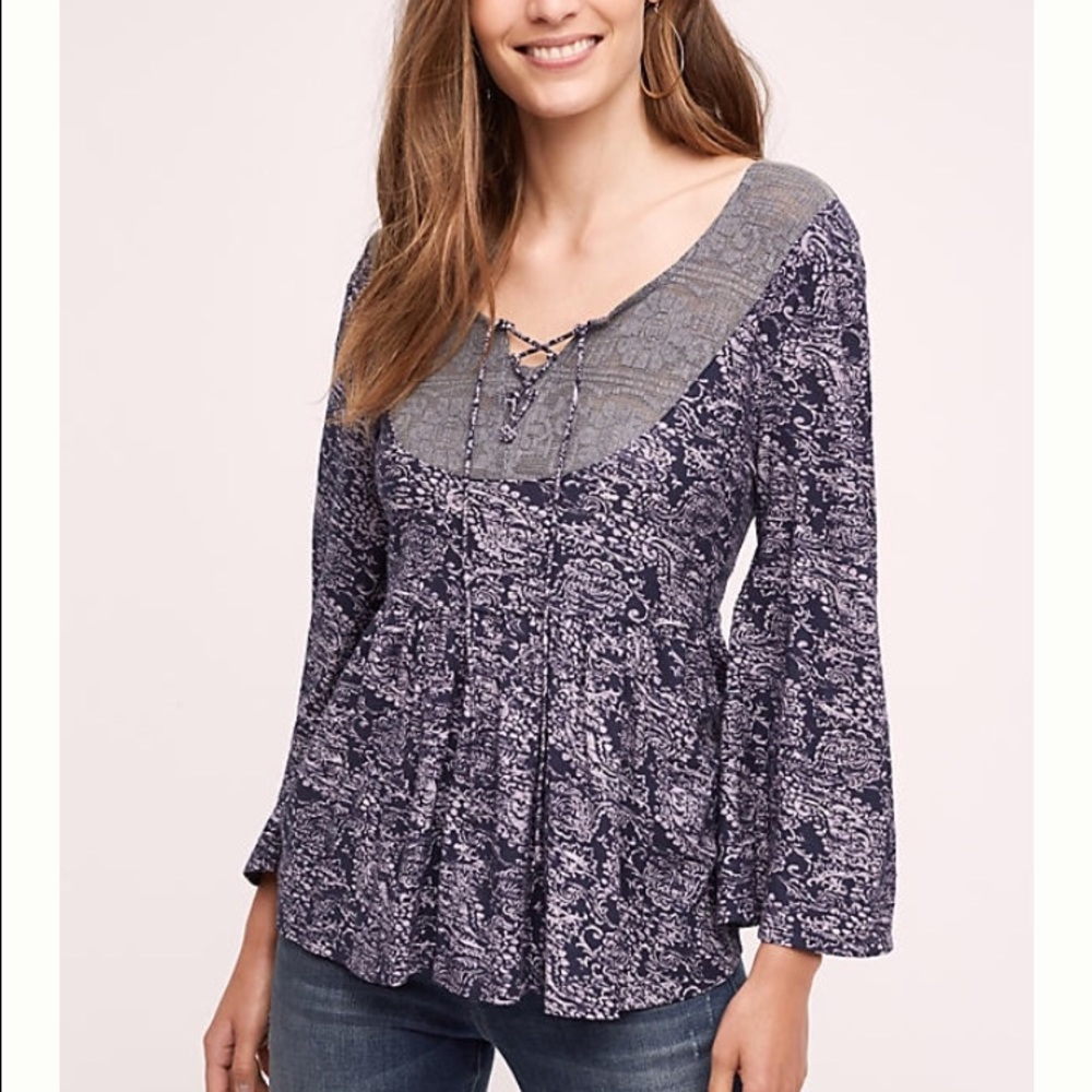 Akemi & kin Marcella lace up top.