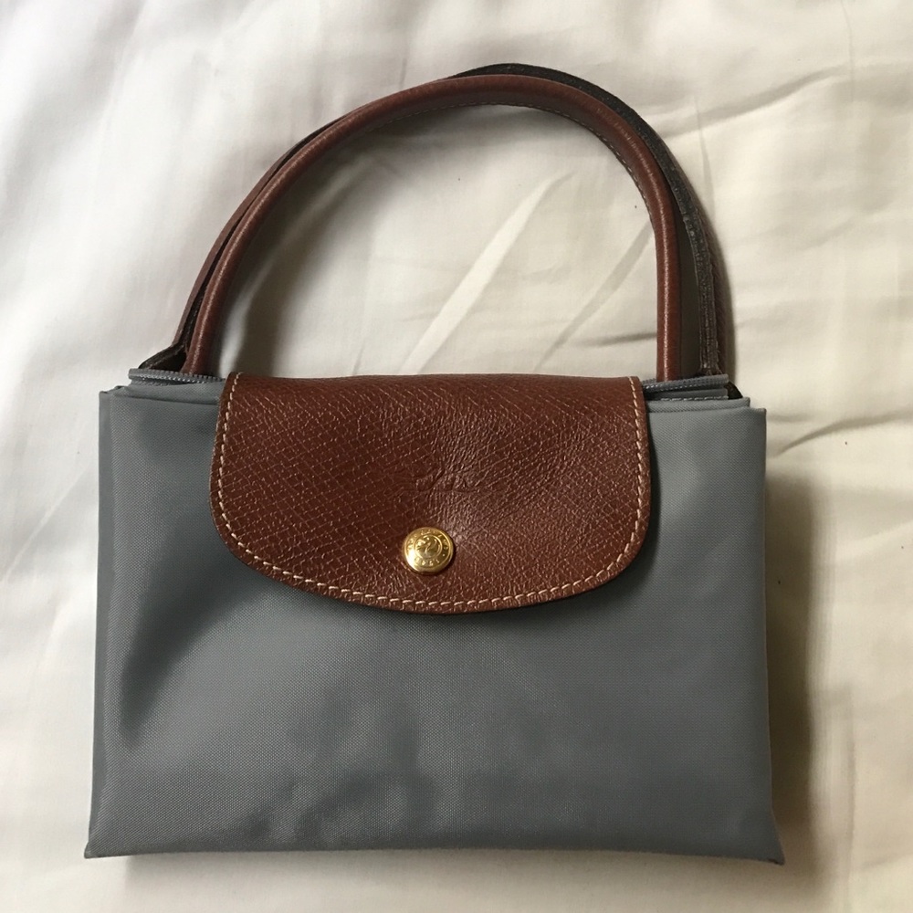 Longchamps Pliage Medium Sky/grey Blue