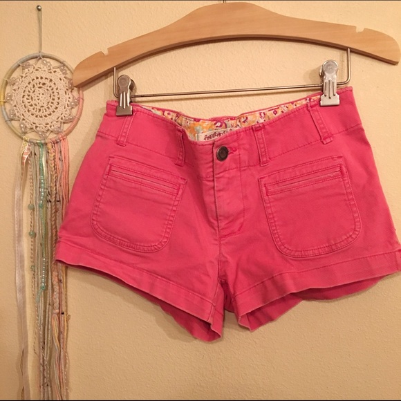 American Eagle Outfitters Pants - American Eagle Coral Denim Short Size 2