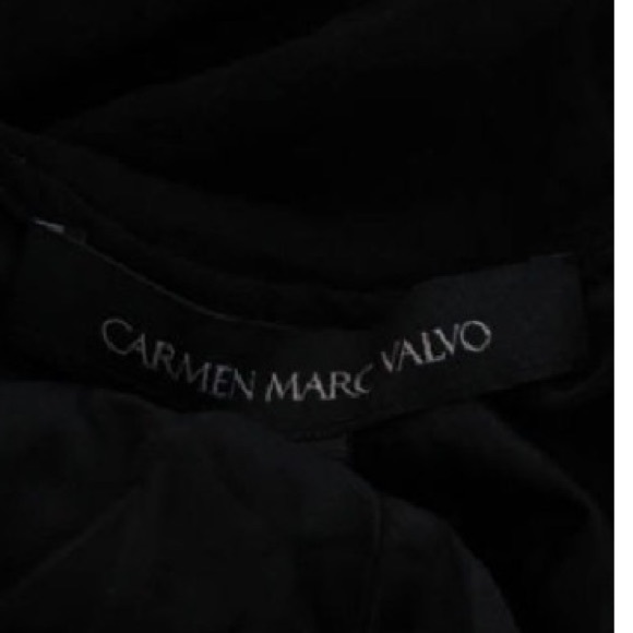 CARMEN MARC VALVO BLACK BEADEDDRESS SZ 8  $1015.00 - Picture 3 of 4