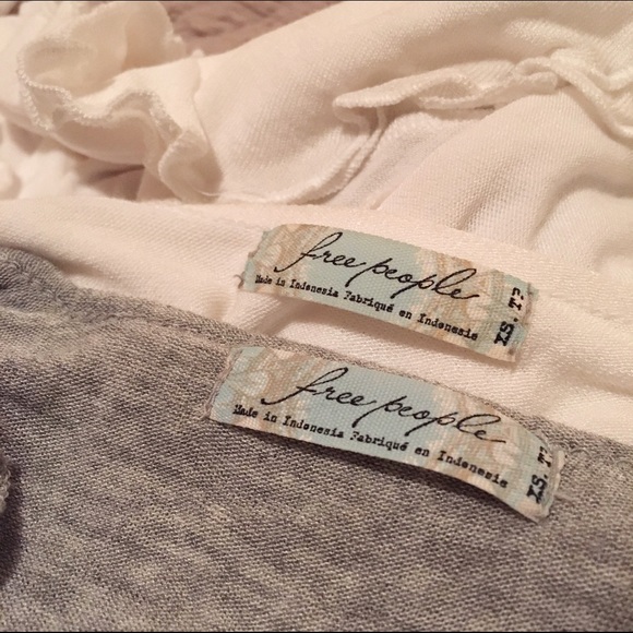 Free People Ruffle Tank Top XS (Grey) - Picture 4 of 4