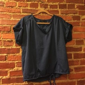 Casual blue t with draw string